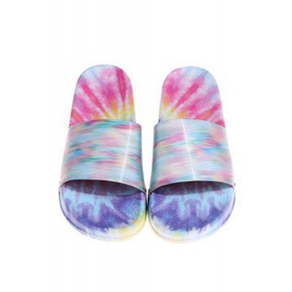 Blue Tie Dye Slide Sandals 
