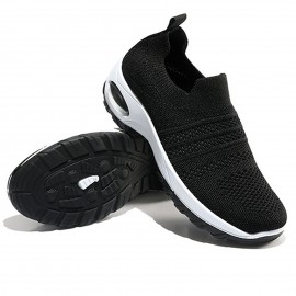 Women Comfortable Mesh Round Toe Walking Casual Non-Slip Running Fashion Sports Shoes