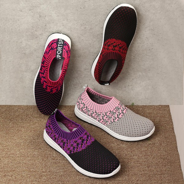 Large Size Women Outdoor Walking Casual Shoes Comfy Sneakers 