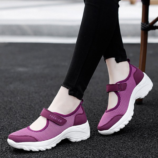 Women Large Size Breathable Mesh Platform Outdoor Sport Shoes 