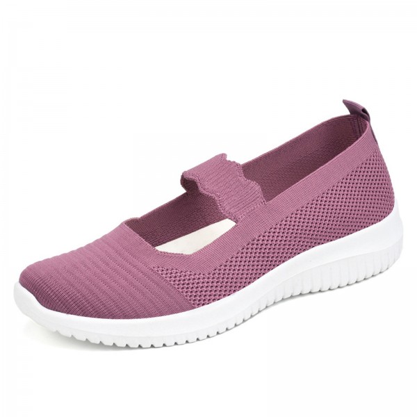 Women Comfy Mesh Slip On Non-Slip Walking Casual Sneakers 