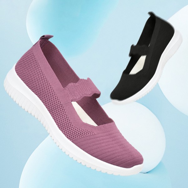 Women Comfy Mesh Slip On Non-Slip Walking Casual Sneakers 