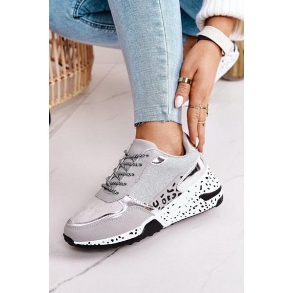 Leopard Print Lace-up Sneakers 