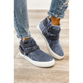 Grey Hipster High-top Canvas Sneakers